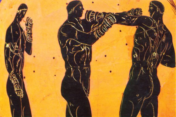 Αρχαίοι Έλληνες πυγμάχοι. Ήταν σκληροτράχηλοι και αγωνίζονταν χωρίς γάντια μέχρι τελικής πτώσεως…